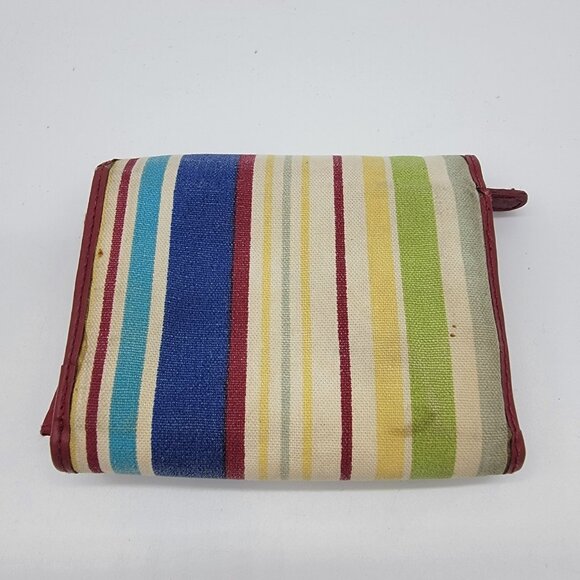 Vintage LONGABERGER Wallet Homestead Striped Good Used‎ Condition - Picture 3 of 8